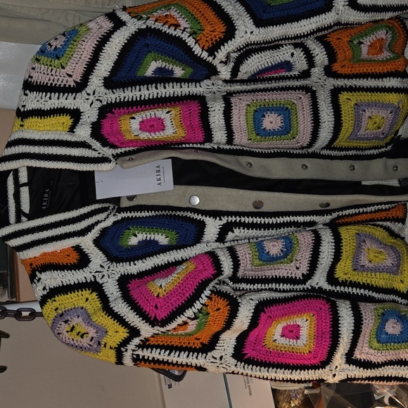 AKIRA Label NWTs Alhambra Crochet Bomber - Picture 9 of 9